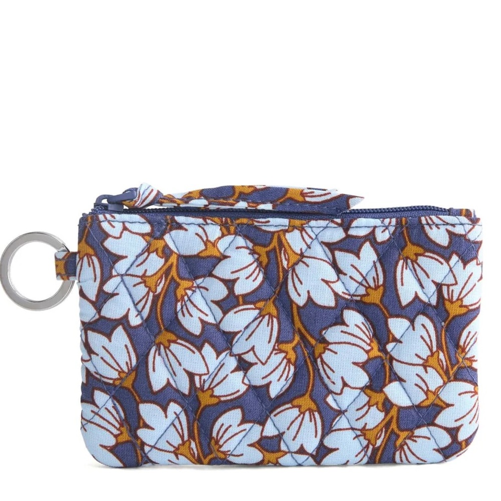 Vera Bradley Zip ID Case Pawpaw Flower in Cotton NWT